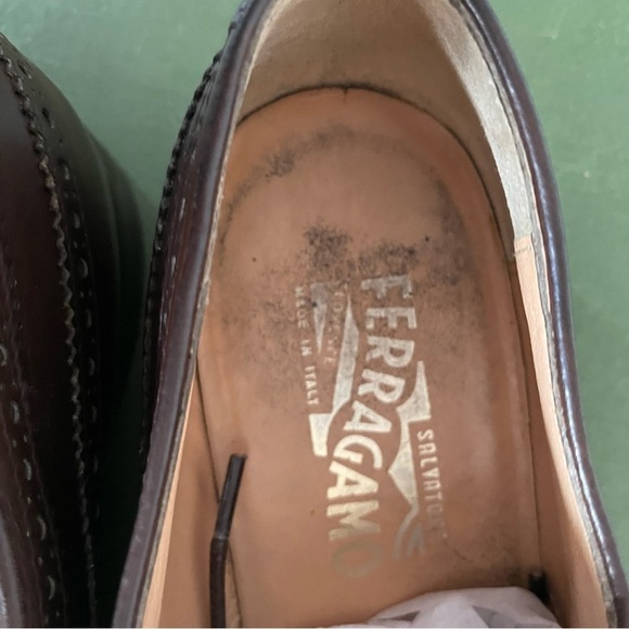Ferragamo Men's Brogues/Oxfords in Chestnut Leather *Italy* - Picture 11 of 13